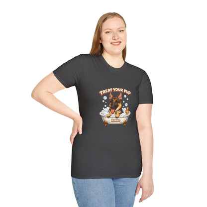 Bath Time Survivor – Personalized Dog Spa T-Shirt – Paw Spa Days Remembered