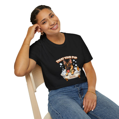 Bath Time Survivor – Personalized Dog Spa T-Shirt – Paw Spa Days Remembered
