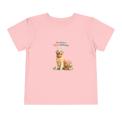 Golden Retriever Treat Antennae™ -- Toddler Dog Lover Tee
