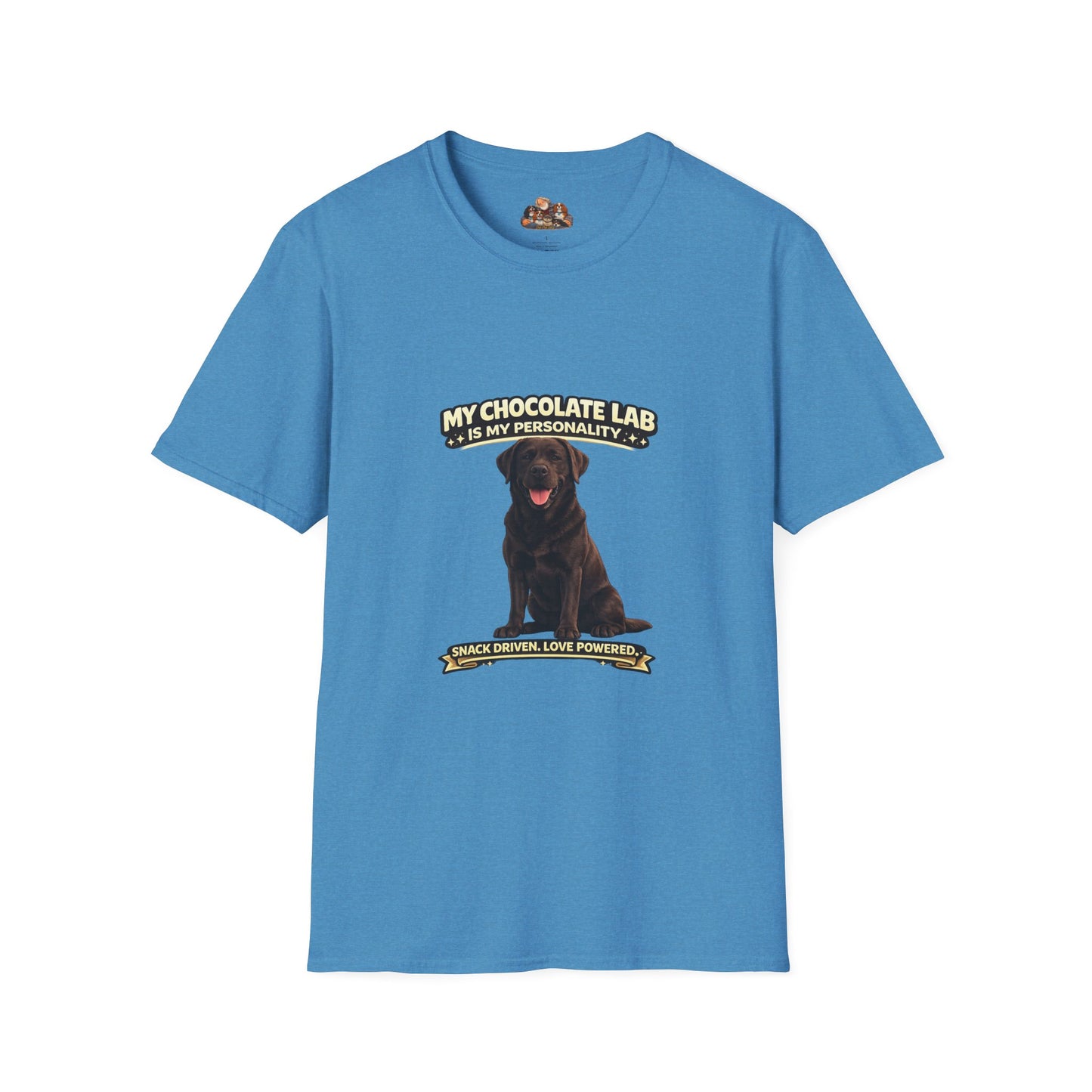 My Chocolate Lab is My Personality – Snack Driven. Love Powered – Personalized Custom Dog Breed Shirt