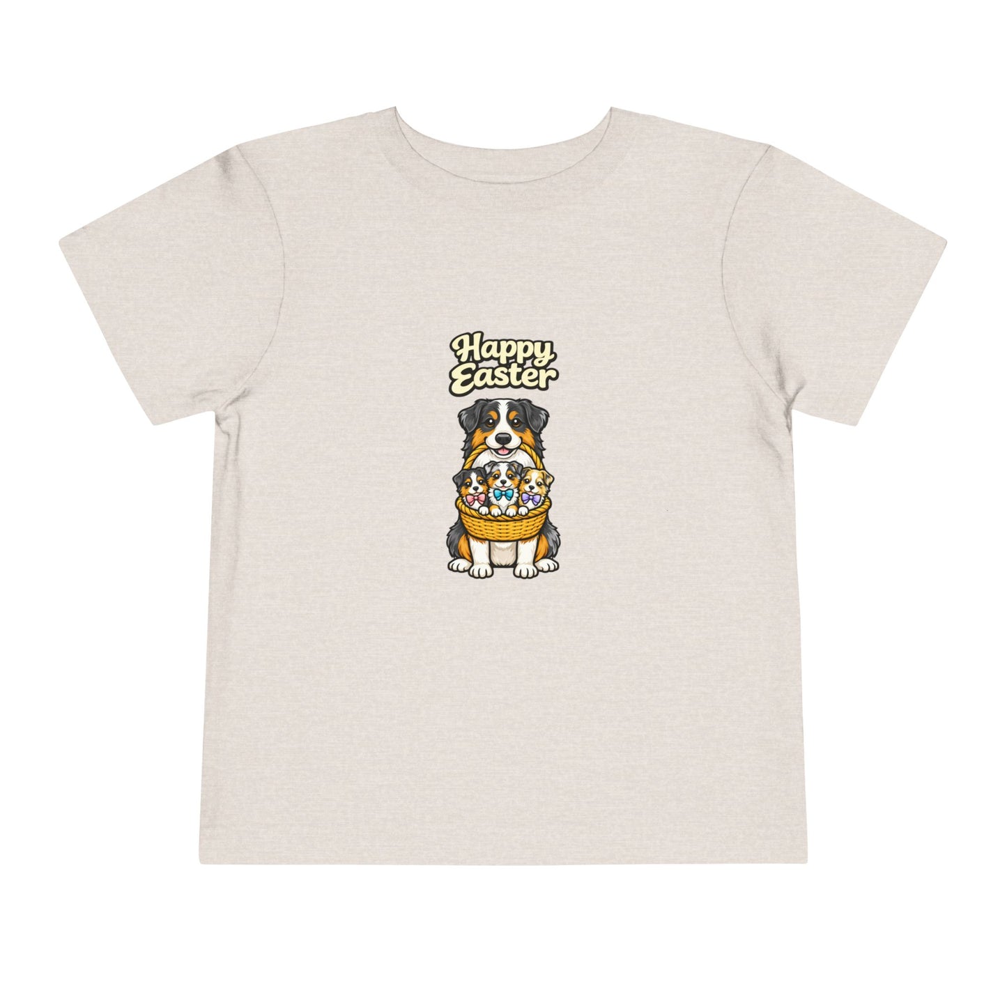 Australian Shepherd Family Happy Easter -- Toddler Dog Lover Tee