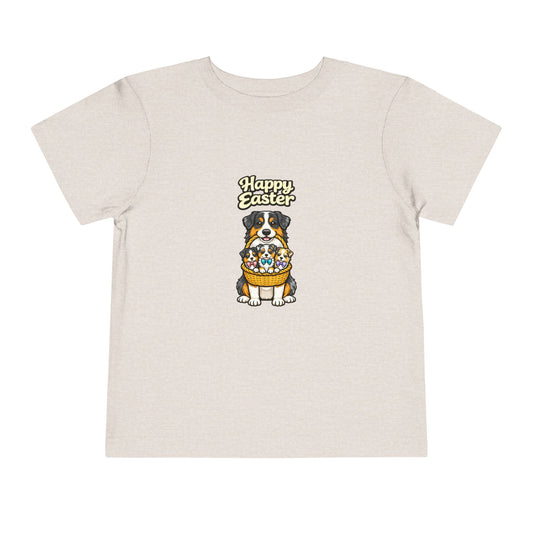Australian Shepherd Family Happy Easter -- Toddler Dog Lover Tee