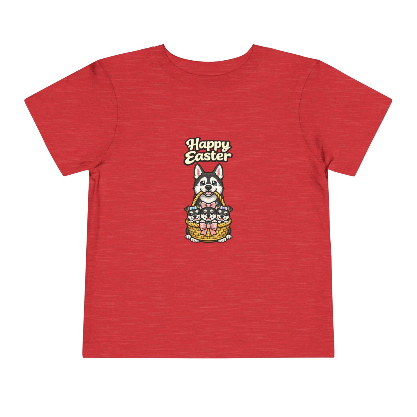 Husky Family Happy Easter -- Toddler Dog Lover Tee