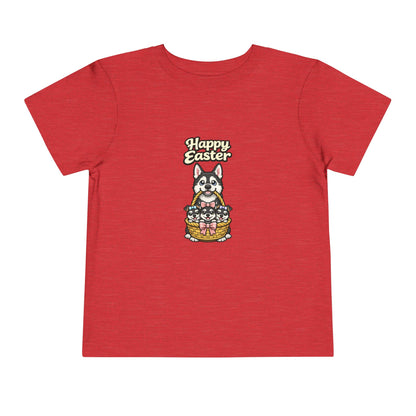 Husky Family Happy Easter -- Toddler Dog Lover Tee