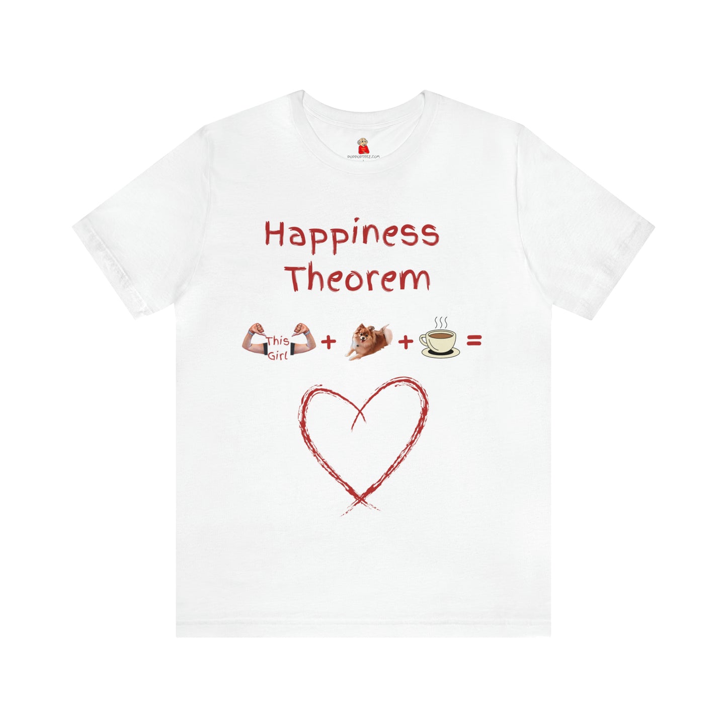 This Girl + Pomeranian + Coffee = Happiness Unisex Jersey Tee