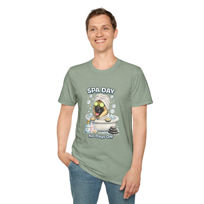 Spa Day No Days Off – Personalized Dog Spa T-Shirt – Paw Spa Days Remembered