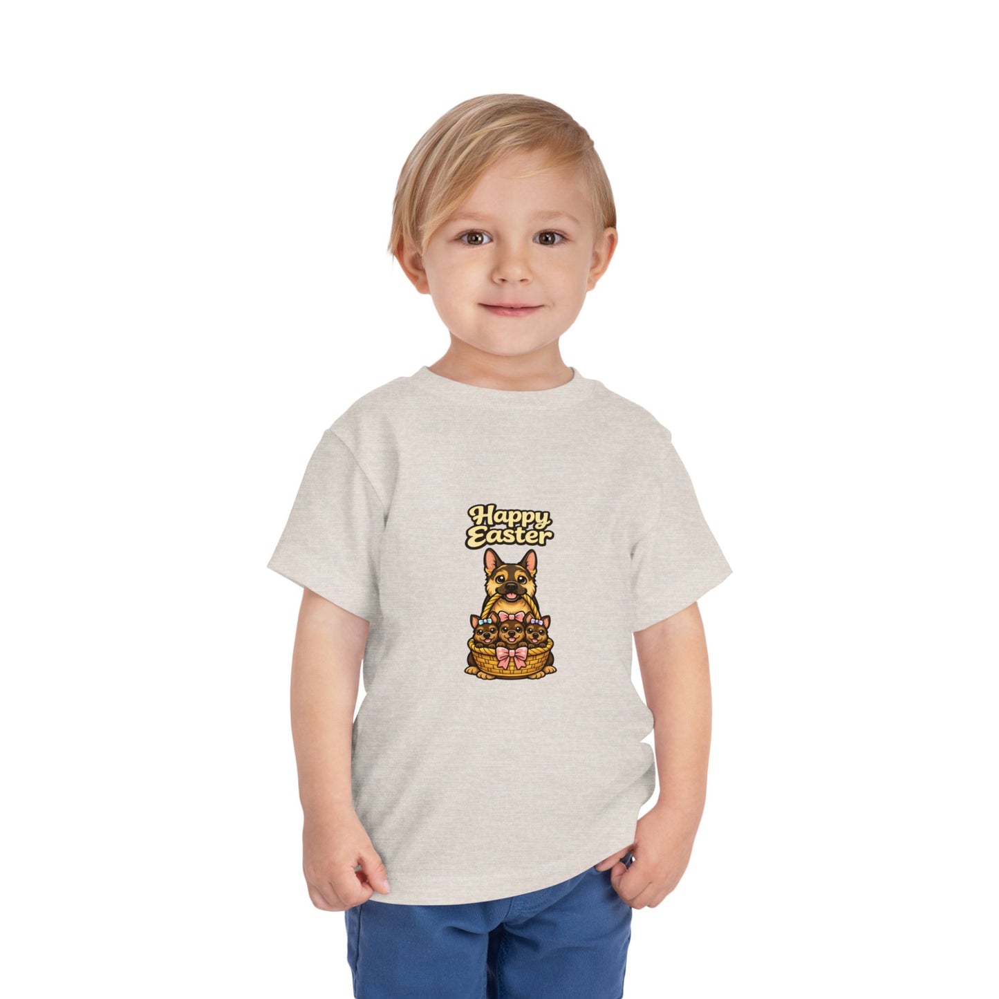 German Shepherd Family Happy Easter -- Toddler Dog Lover Tee