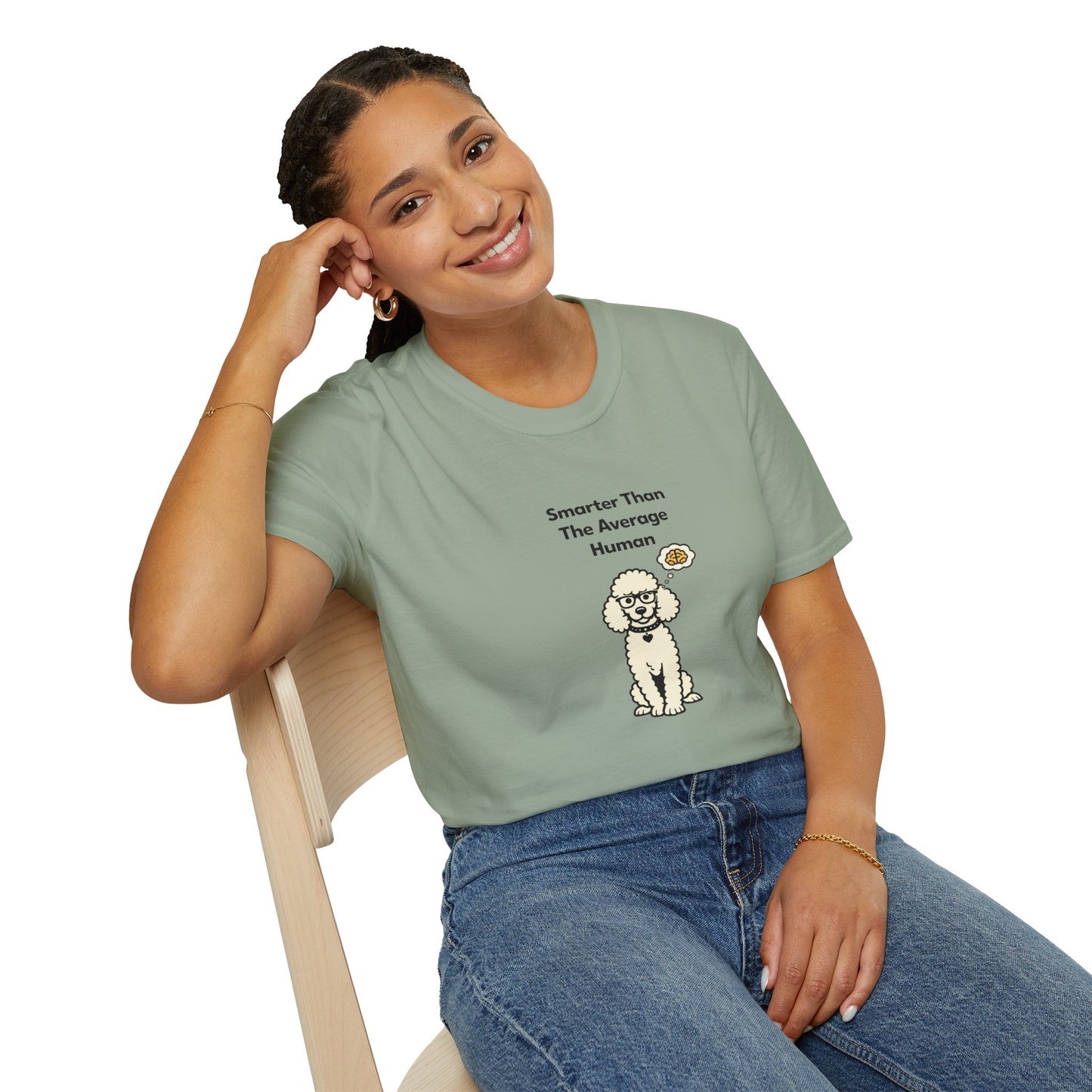 Smarter Than The Average Human  —  Soft-Color Minimalist Family Collection For Adult Dog Lovers