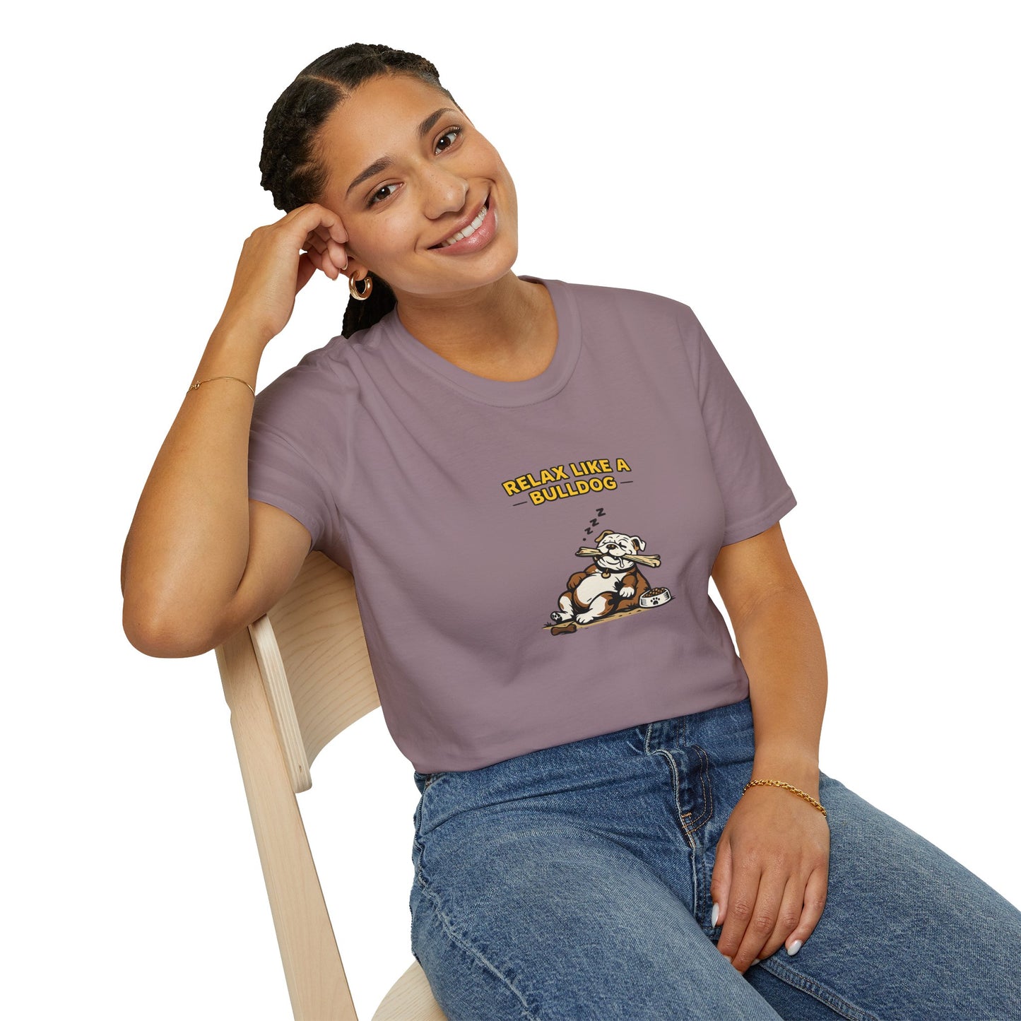 Relax Like A Bulldog  —  Soft-Color Minimalist Family Collection For Adult Dog Lovers