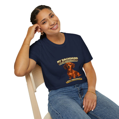 My Dachshund Is My Personality – Spicy Personality  – Personalized Dog Tee