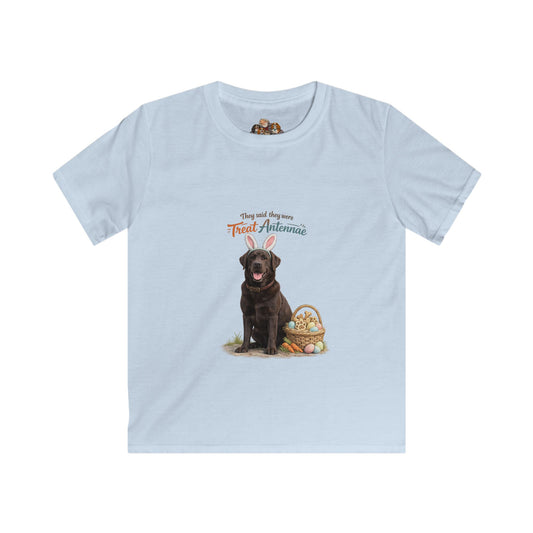 Choclolate Lab Treat Antennae™ — Youth Dog Lover Tee