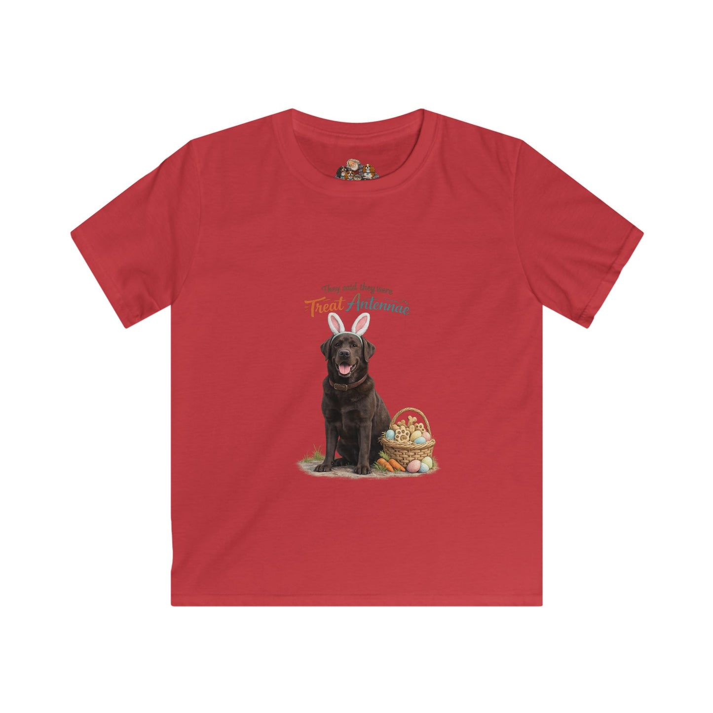 Choclolate Lab Treat Antennae™ — Youth Dog Lover Tee