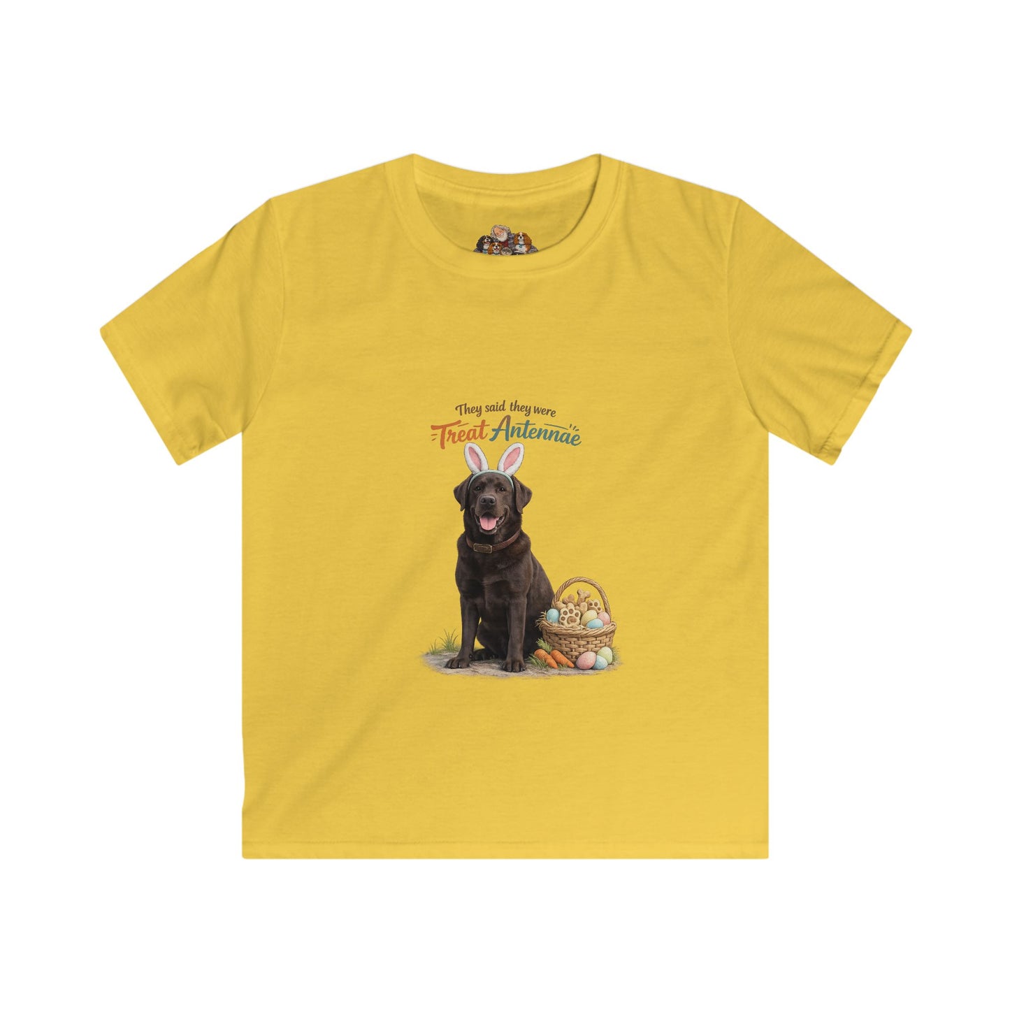 Choclolate Lab Treat Antennae™ — Youth Dog Lover Tee