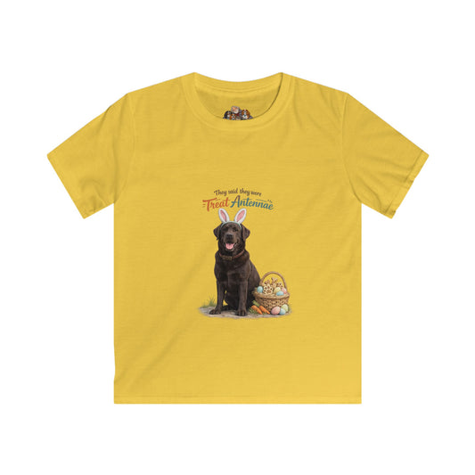 Choclolate Lab Treat Antennae™ — Youth Dog Lover Tee