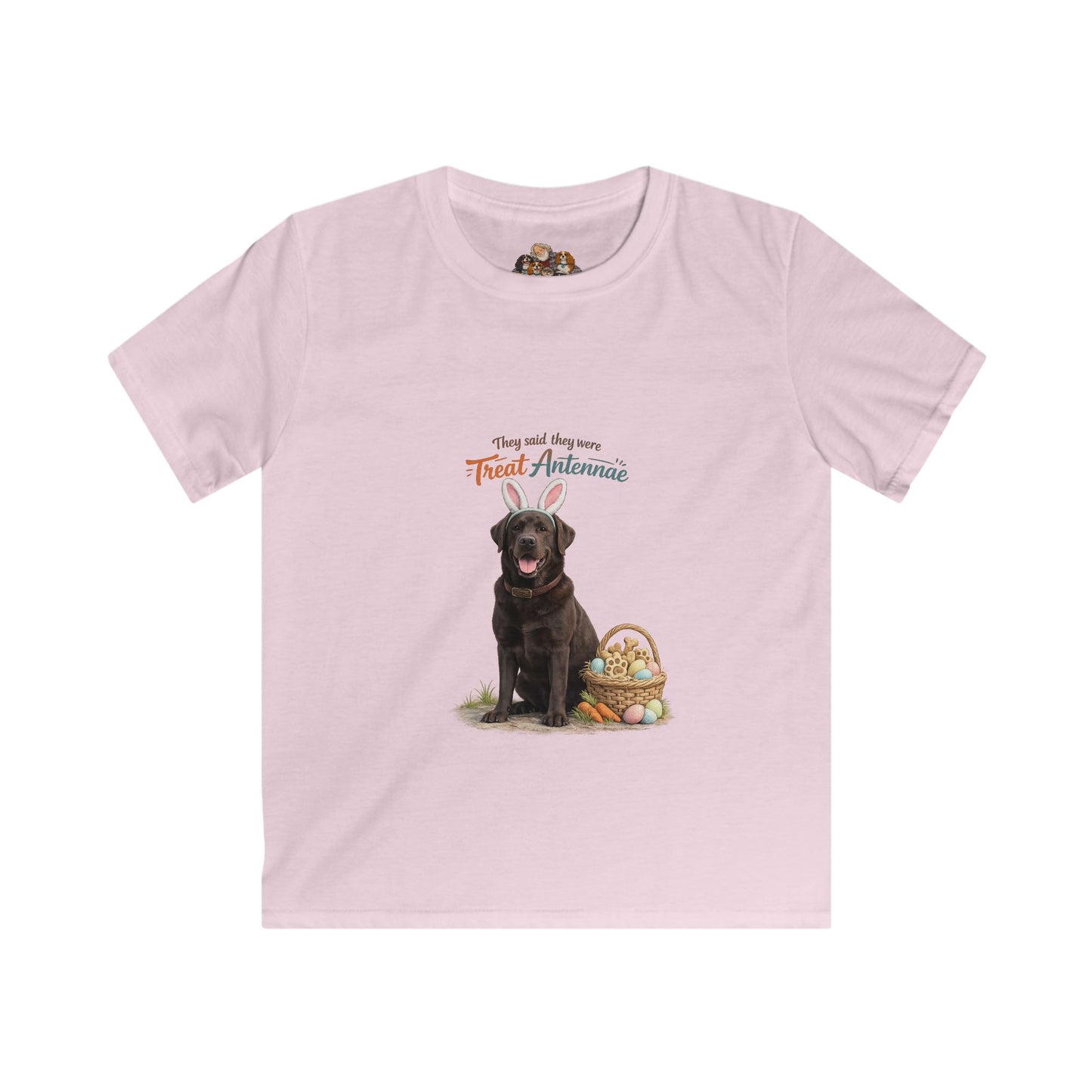 Choclolate Lab Treat Antennae™ — Youth Dog Lover Tee