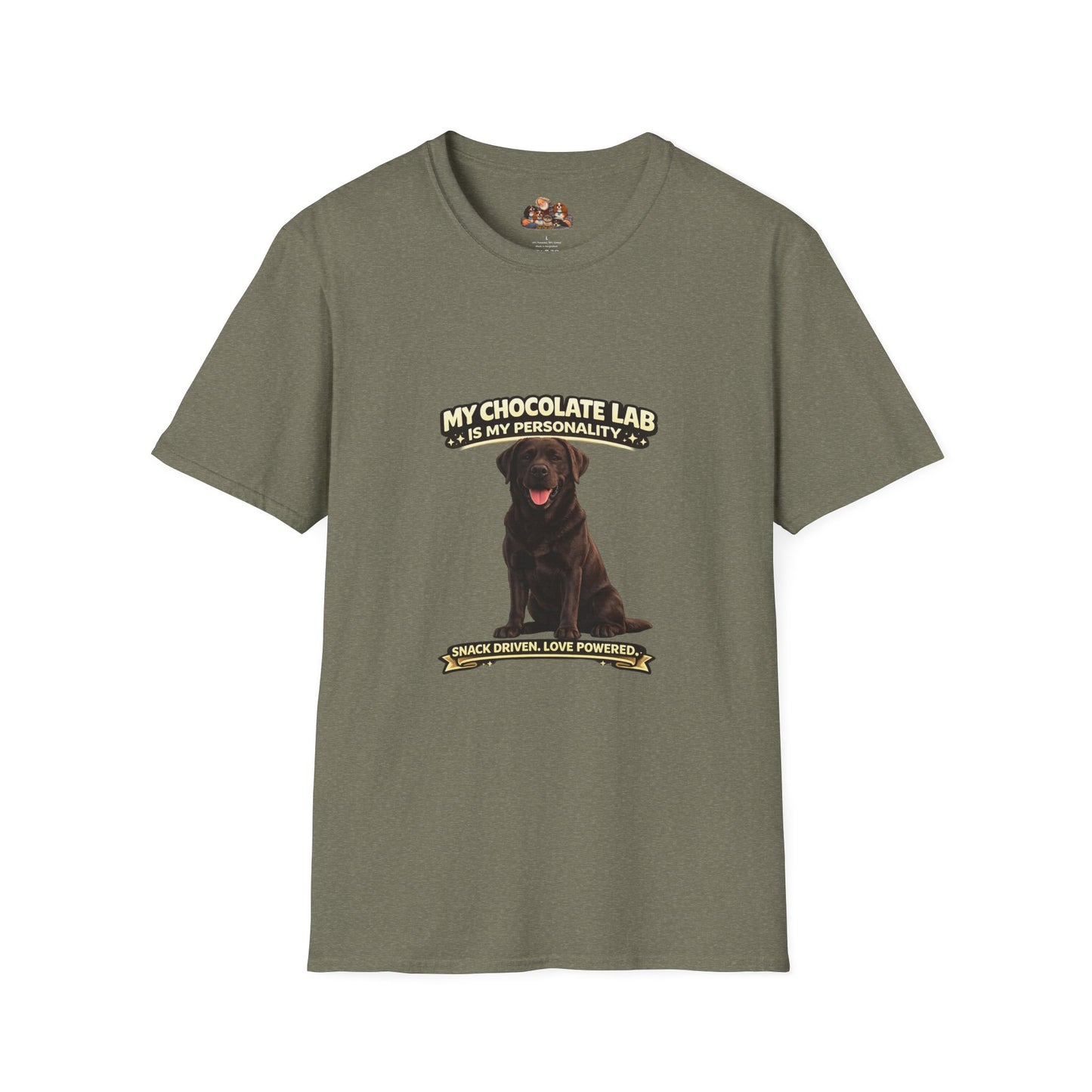 My Chocolate Lab is My Personality – Snack Driven. Love Powered – Personalized Custom Dog Breed Shirt