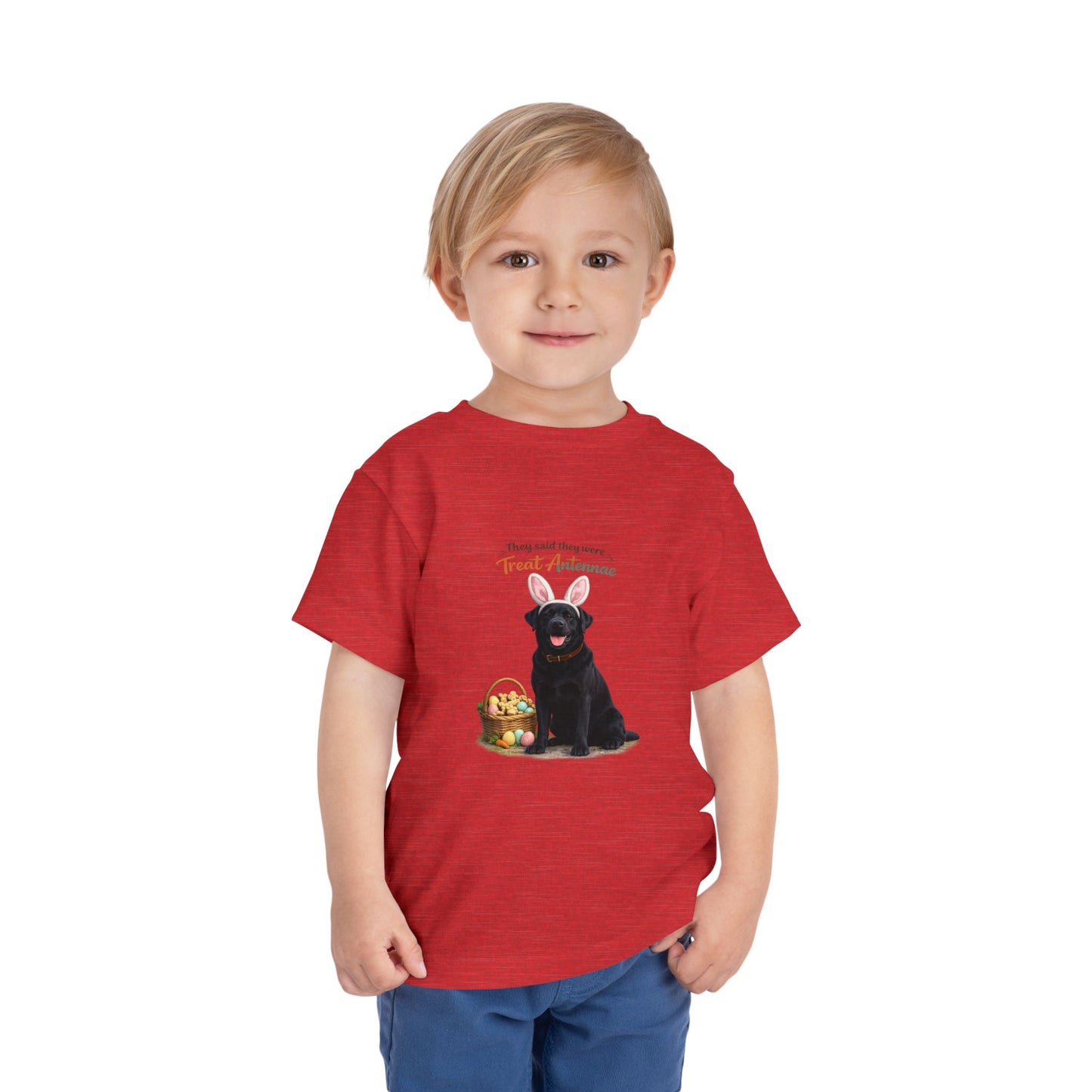 Black Lab Treat Antennae™ -- Toddler Dog Lover Tee