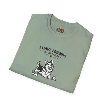 I Have Friends In Low Places  —  Black And White Minimalist Family Collection For Adult Dog Lovers