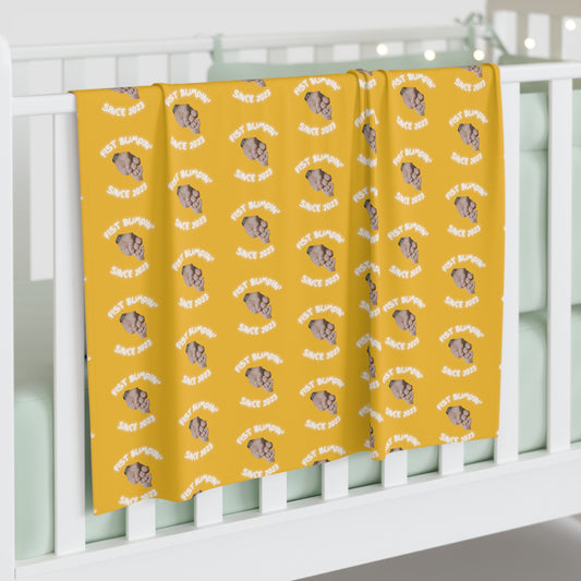 Kansas City White on Gold Fist Bumpin’ Since 2023 Baby Swaddle Blanket