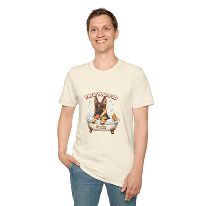 Bath Time Survivor – Personalized Dog Spa T-Shirt – Paw Spa Days Remembered