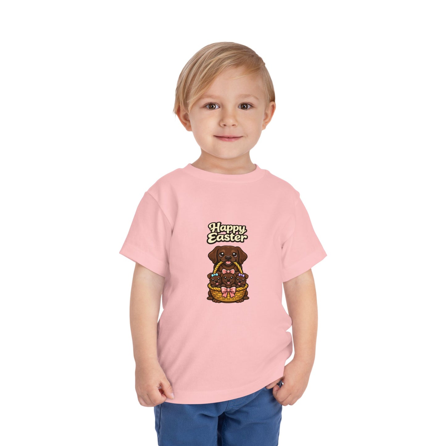Chocolate Labrador Retriever Family Happy Easter -- Toddler Dog Lover Tee
