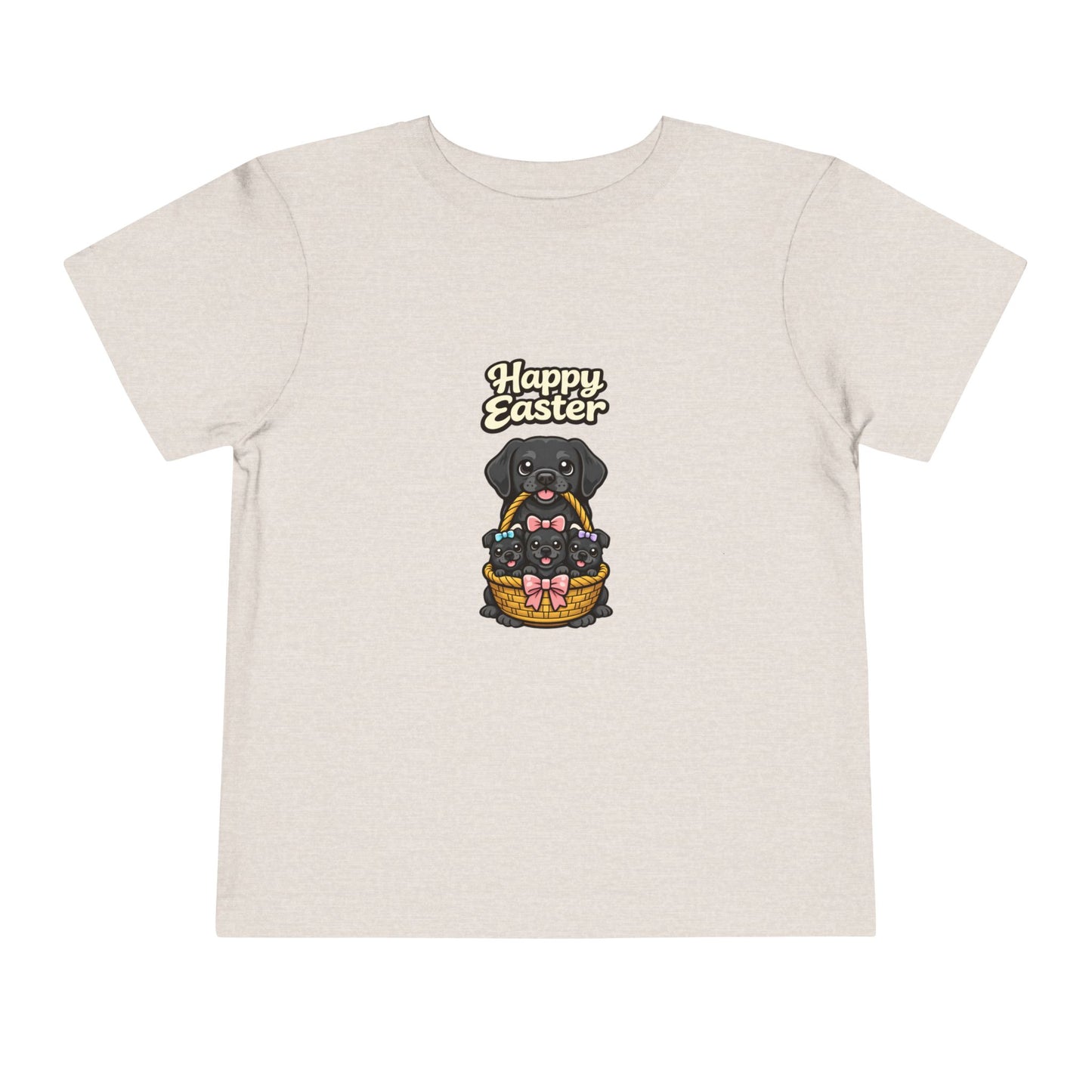 Black Labrador Retriever Family Happy Easter -- Toddler Dog Lover Tee