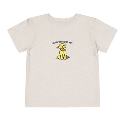 Certified Good Boy-- Toddler Dog Lover Tee