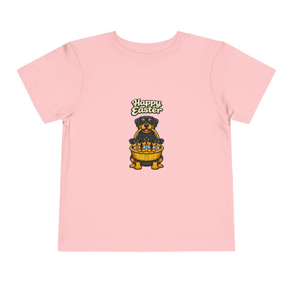 Rottweiler Family Happy Easter -- Toddler Dog Lover Tee