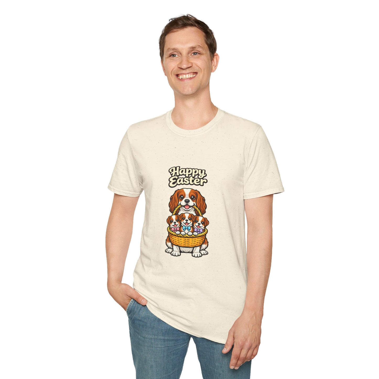 Cavalier King Charles Spaniel Family "Happy Easter"