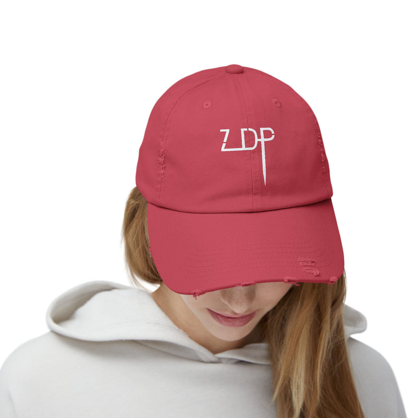 Zach D Productions ZDP Logo Unisex Distressed Cap