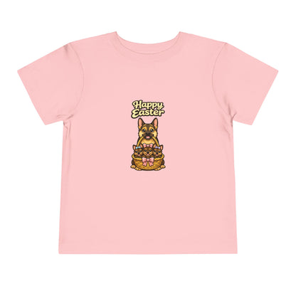 German Shepherd Family Happy Easter -- Toddler Dog Lover Tee