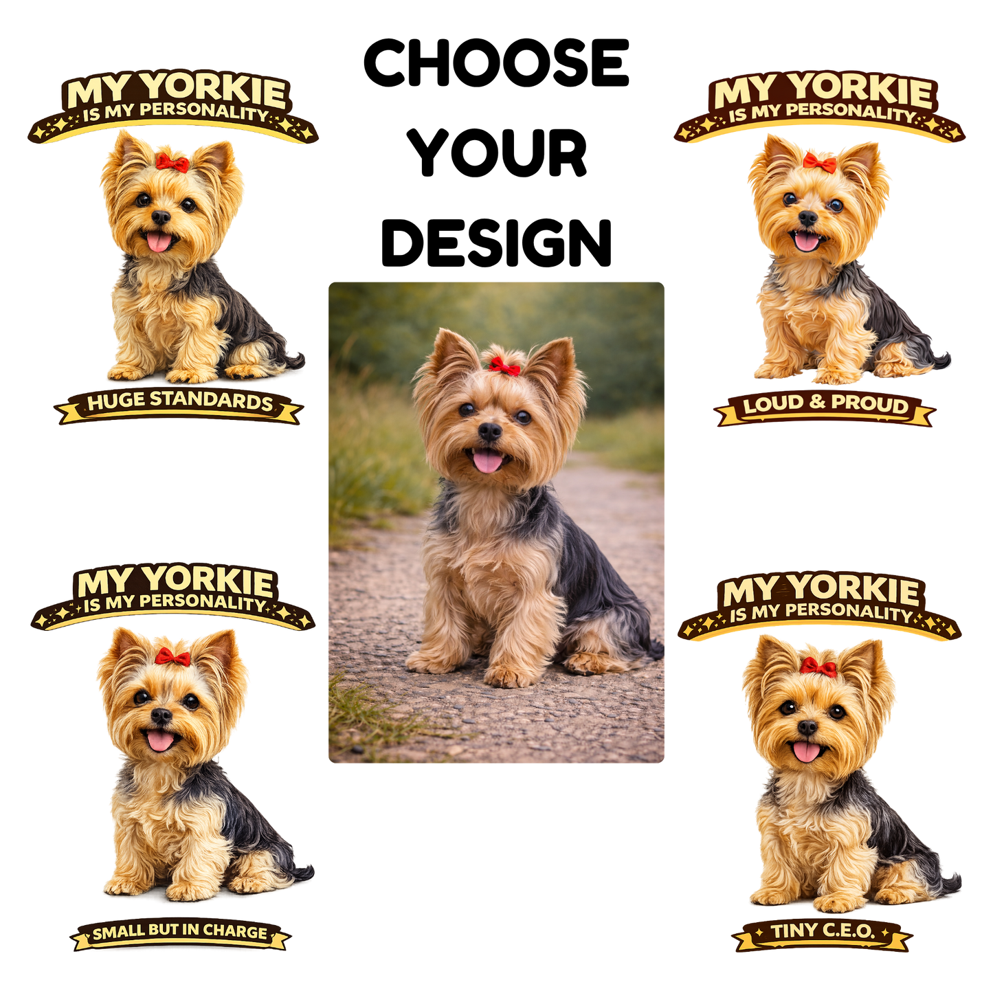 My Yorkie Is My Personality -- Personalized Dog Breed T-Shirt