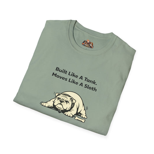 Built Like A Tank. Moves Like A Sloth.  —  Soft-Color Minimalist Family Collection For Adult Dog Lovers