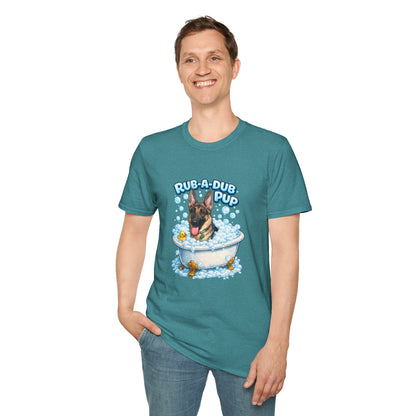 Rub-A-Dub Pup – Personalized Dog Spa T-Shirt – Paw Spa Days Remembered