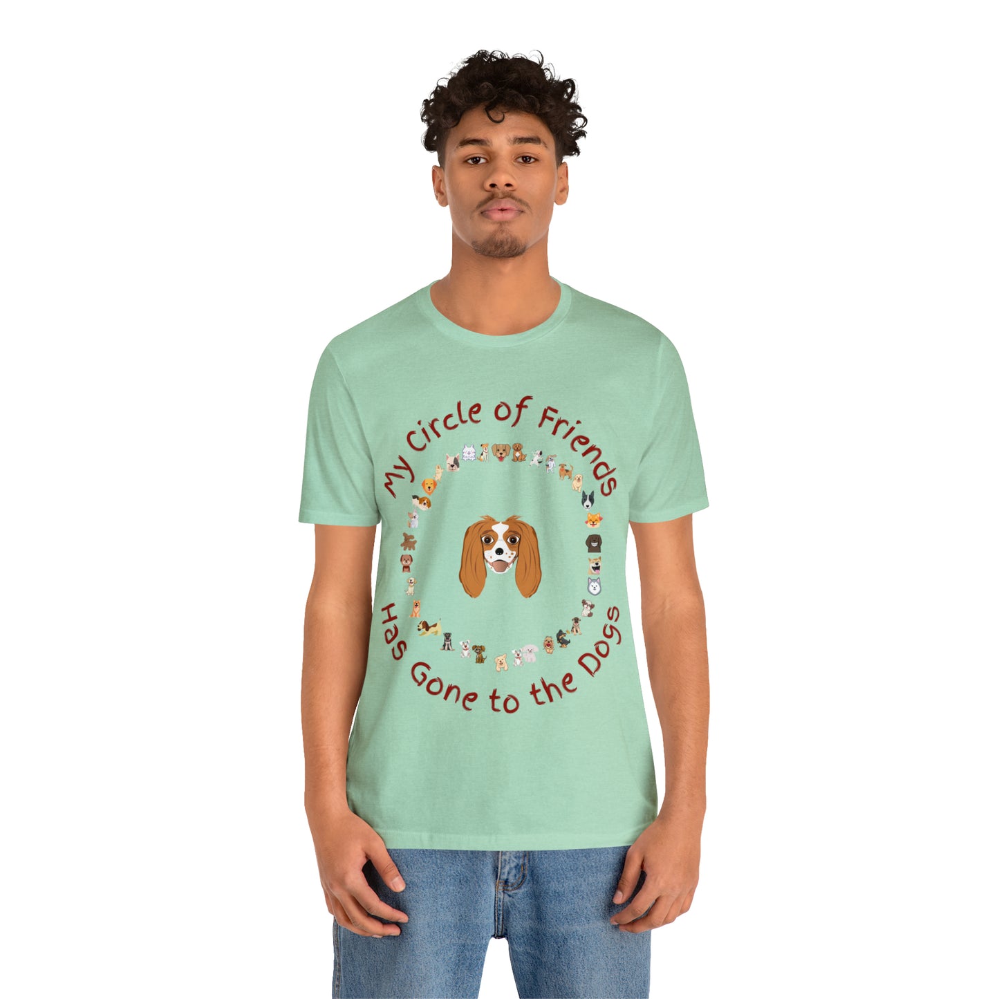 Barney’s Circle of Friends Has Gone to the Dogs! Unisex Jersey Short Sleeve Tee