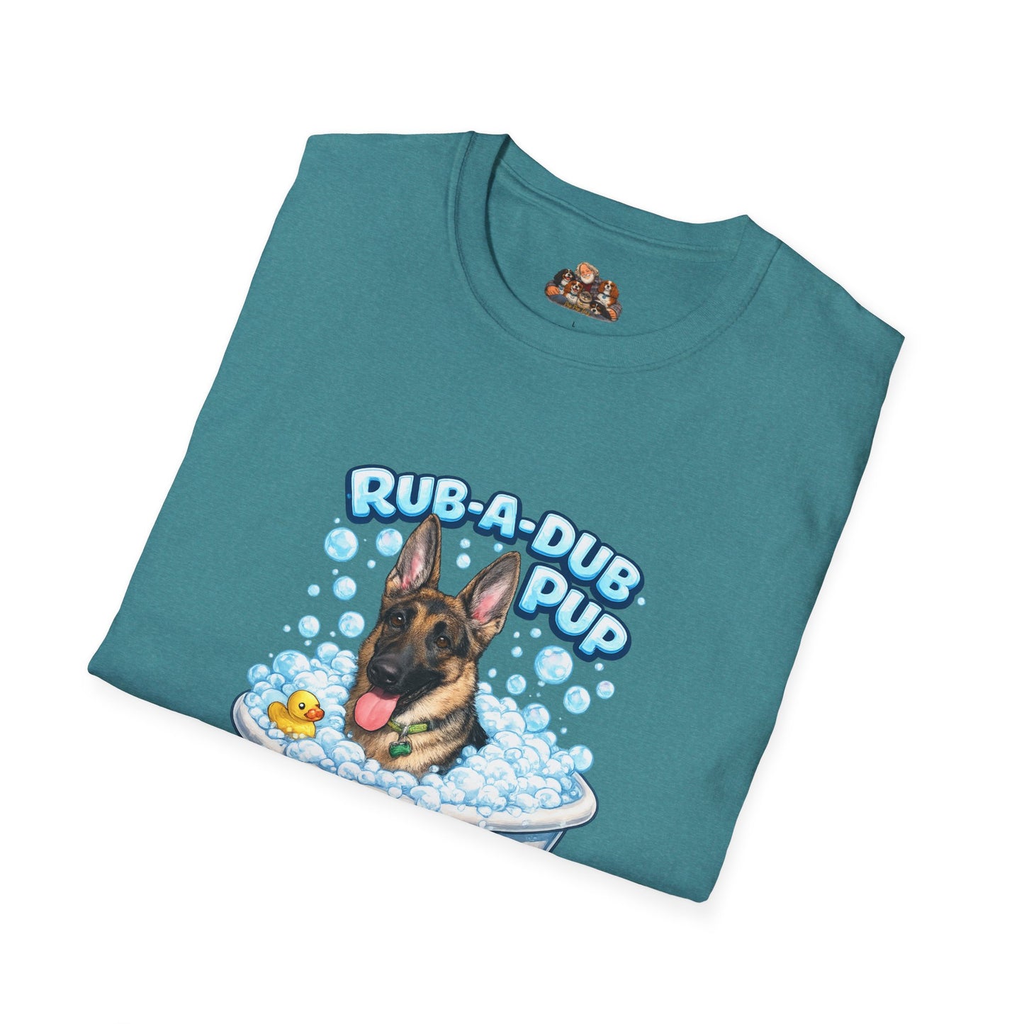 Rub-A-Dub Pup – Personalized Dog Spa T-Shirt – Paw Spa Days Remembered
