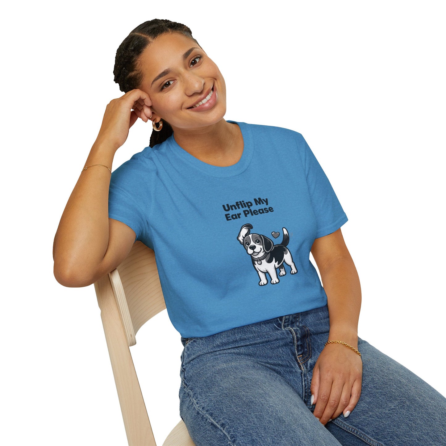 Unflip My Ear Please  —  Black And White Minimalist Family Collection For Adult Dog Lovers