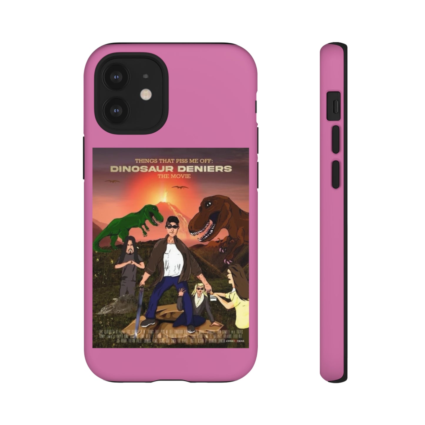 Dinosaur Deniers: The Movie Tough Phone Case (light pink)