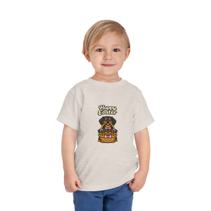 Dachshund Family Happy Easter -- Toddler Dog Lover Tee