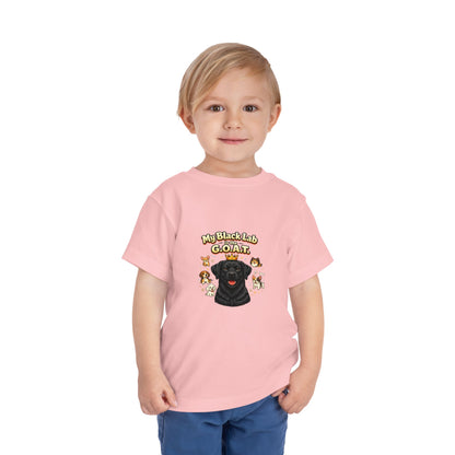 Let your toddler show their pride -- "My Black Lab is the G.O.A.T." – Toddler T-Shirt