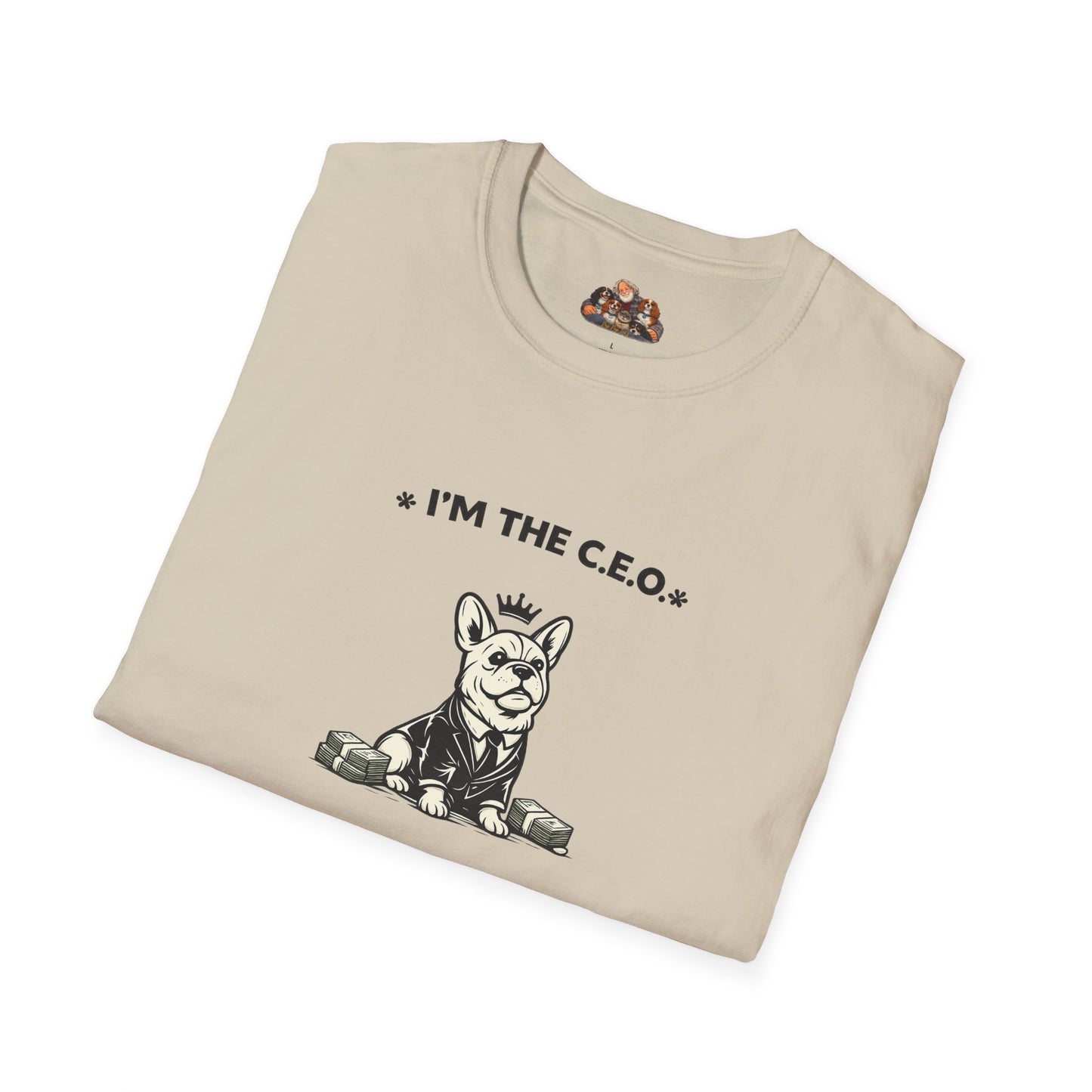 I'm The C.E.O. -- Black And White Minimalist Family Collection For Adult Dog Lovers