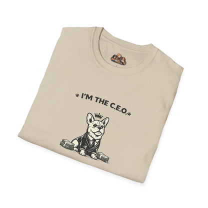 I'm The C.E.O. -- Black And White Minimalist Family Collection For Adult Dog Lovers
