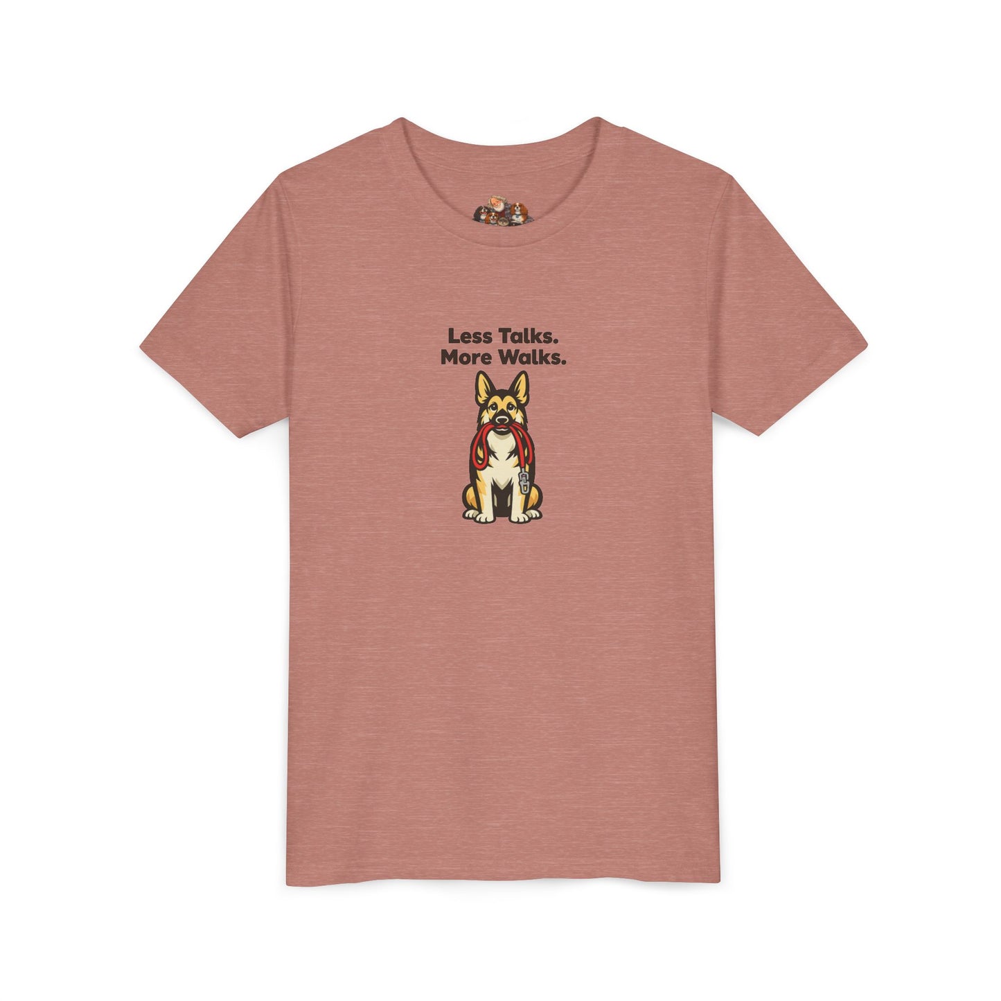 Less Talks. More Walks. -- Youth Dog Lover Tee