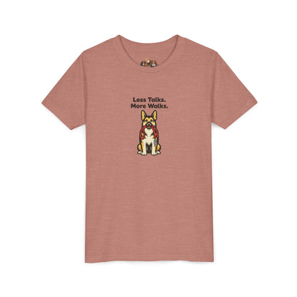 Less Talks. More Walks. -- Youth Dog Lover Tee