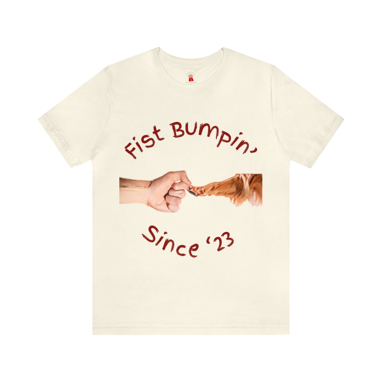 Fist Bumpin Since ‘23 Golden Retriever Paw Unisex Jersey Short Sleeve Tee