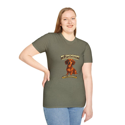My Dachshund Is My Personality – Spicy Personality  – Personalized Dog Tee