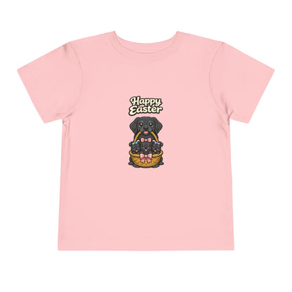 Black Labrador Retriever Family Happy Easter -- Toddler Dog Lover Tee
