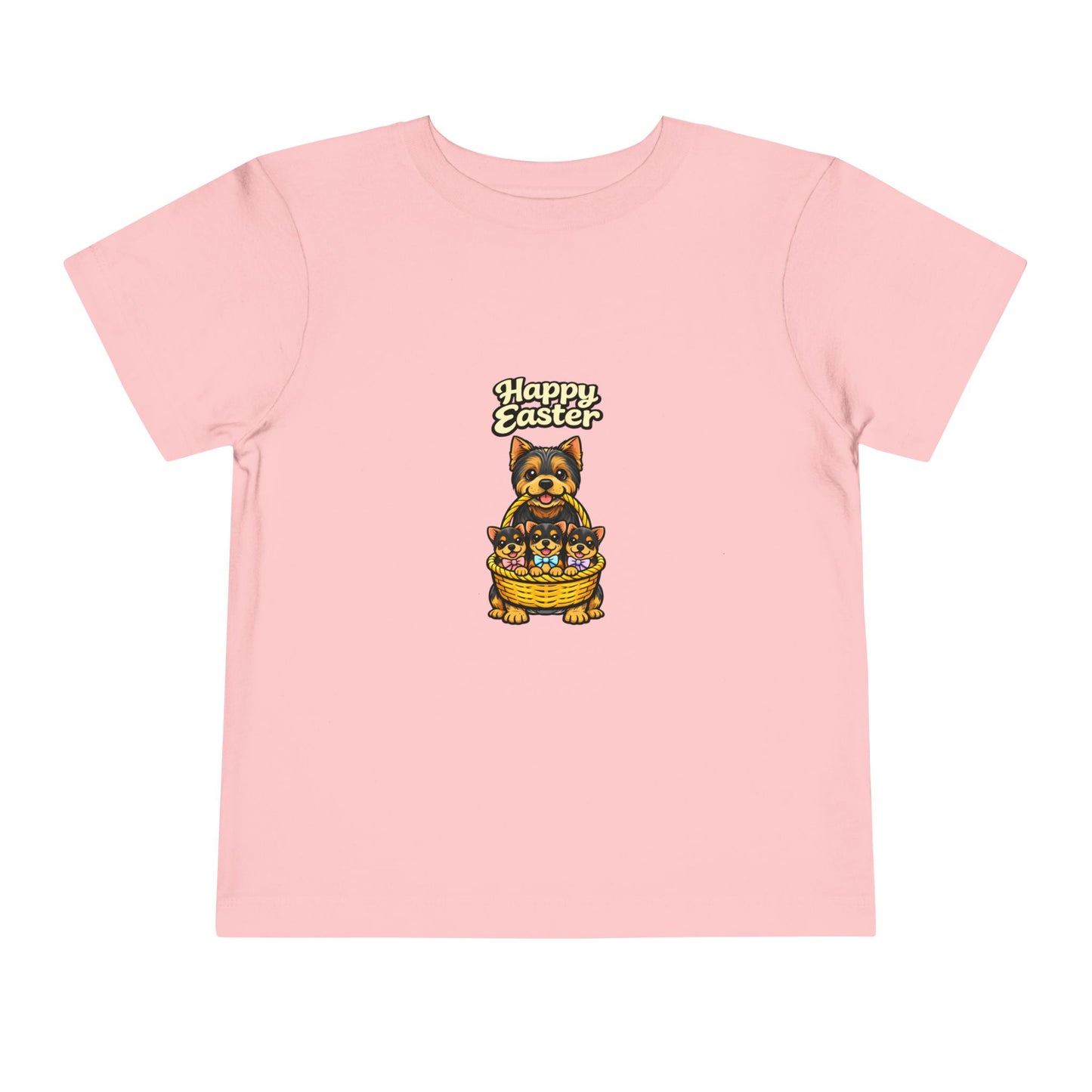 Yorkie Family Happy Easter -- Toddler Dog Lover Tee