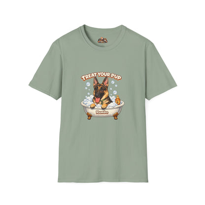 Bath Time Survivor – Personalized Dog Spa T-Shirt – Paw Spa Days Remembered