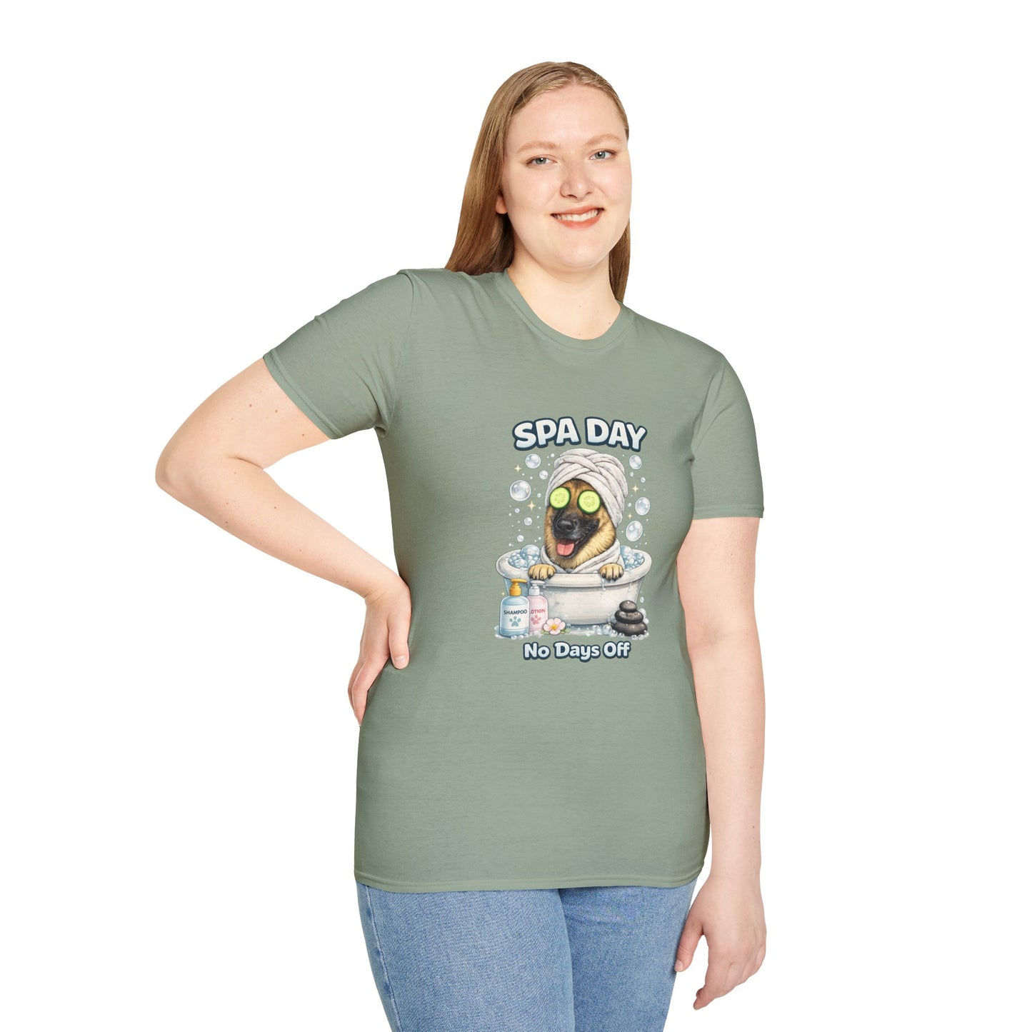 Spa Day No Days Off – Personalized Dog Spa T-Shirt – Paw Spa Days Remembered